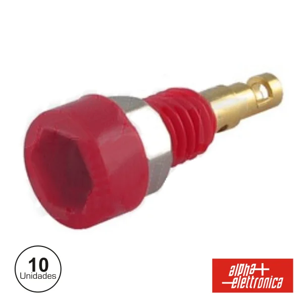 Borne Terminal 2mm Vermelho