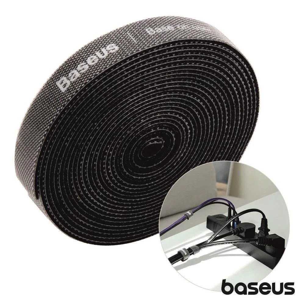 Velcro P/ Organização de Cabos 3m Preto BASEUS