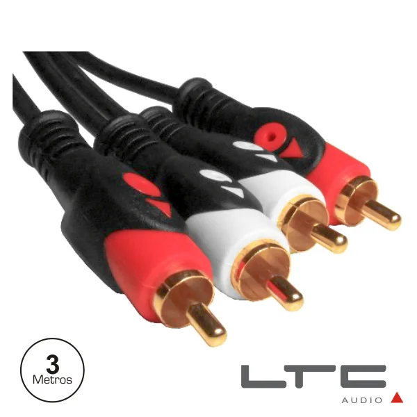 Cabo 2 Rca Macho / Macho 3m Ltc