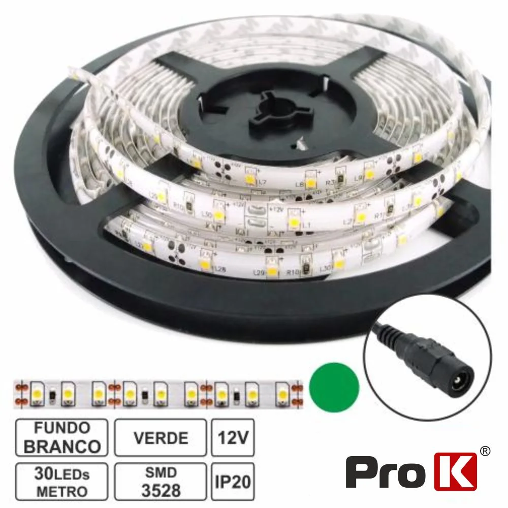Fita Led 12v Verde 1m Prok