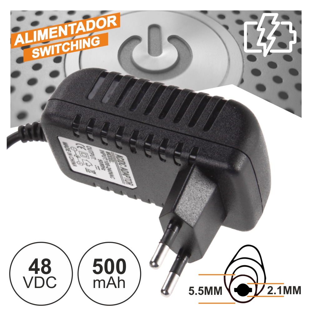 Transformador AC/DC 48V 500mA - 