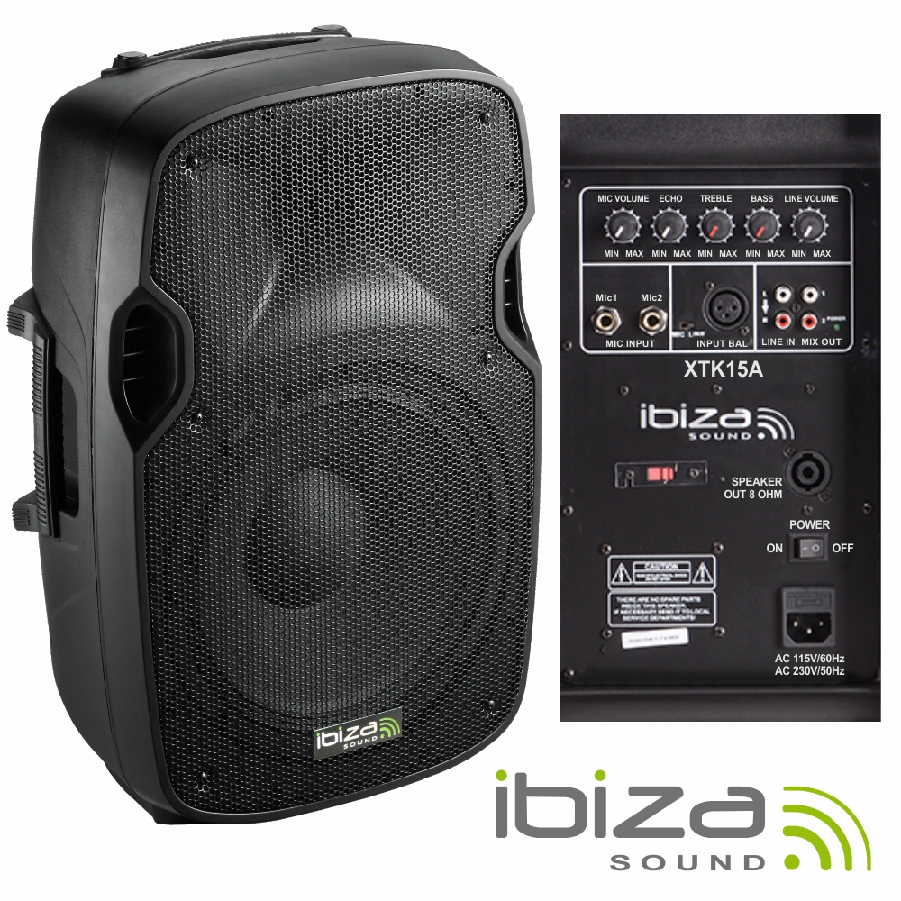 Coluna Bi-Amplificada 15 600wmáx Abs Ibiza