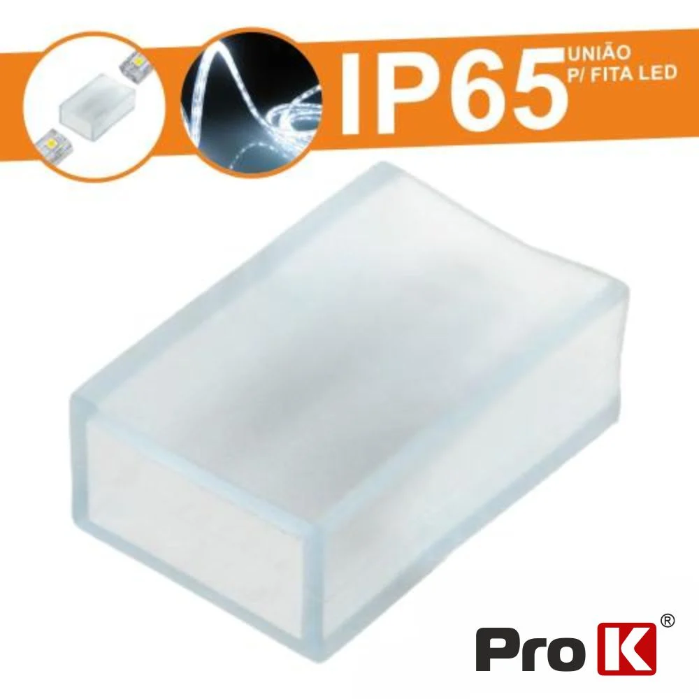 União Borracha P/ Fita Leds 2p Monocor Ip65 Prok