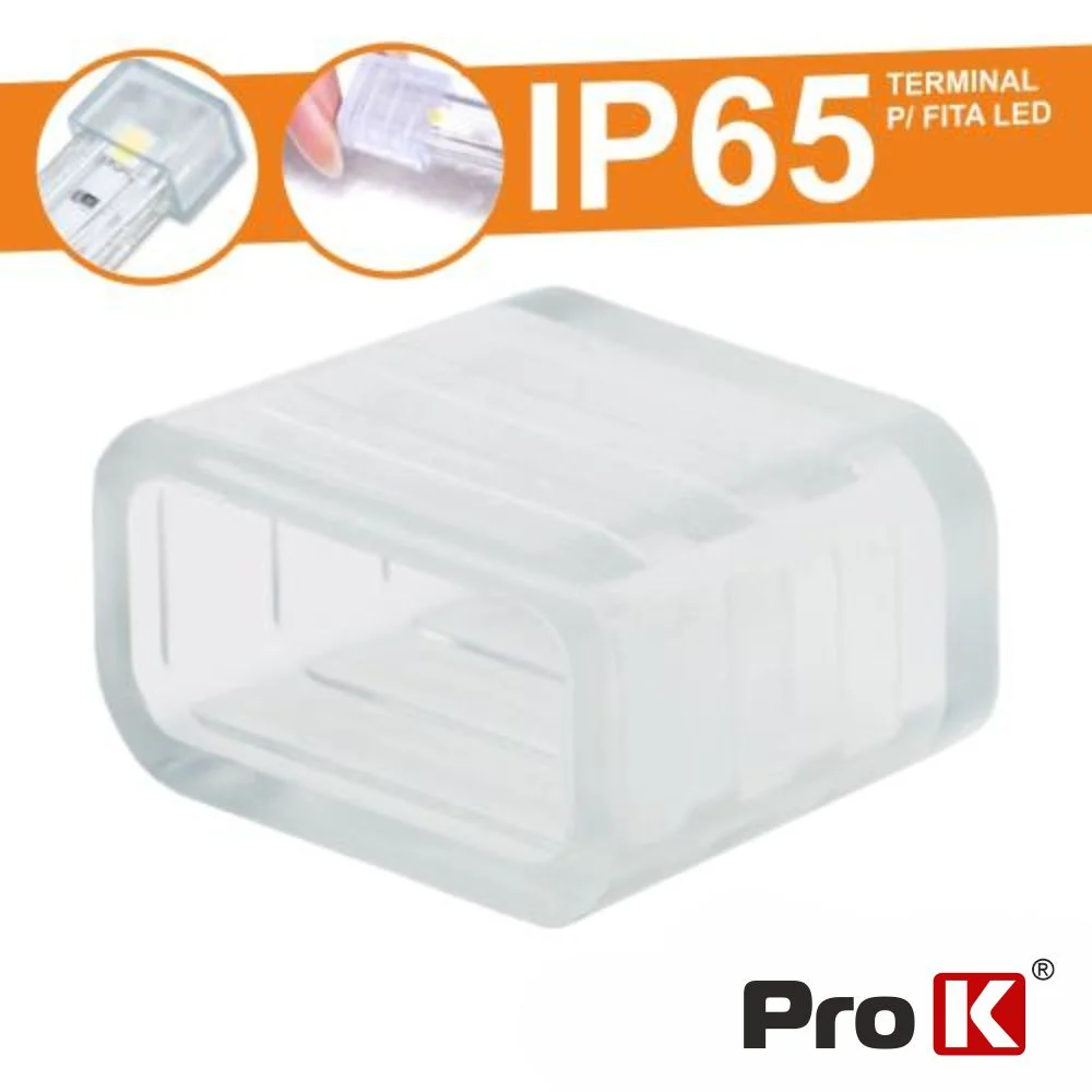 Terminal Borracha P/ Fita Leds Ip65 Prok