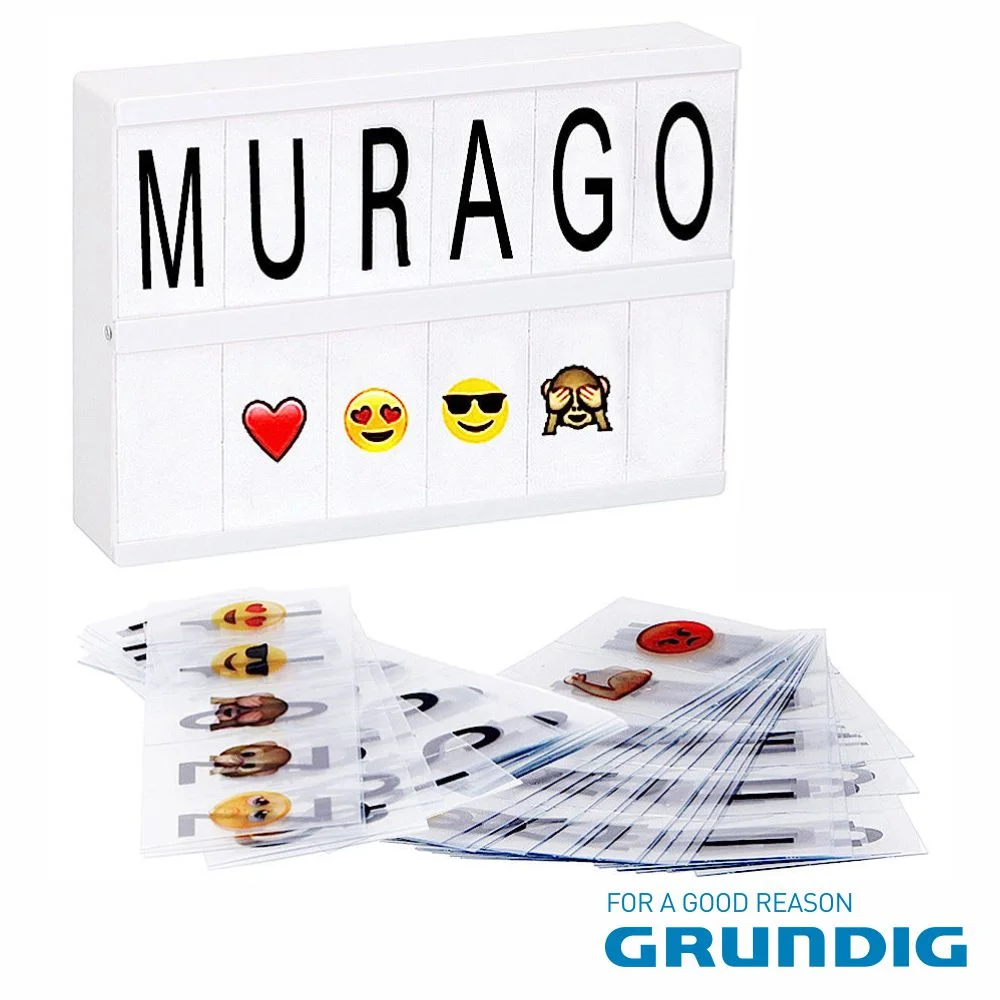 Quadro De Luz 8 Leds A5 100 Letras 21x15x4.1cm Grundig