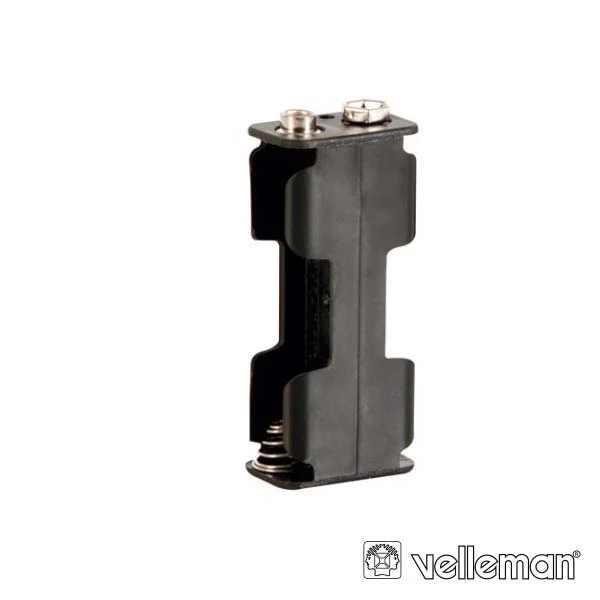Suporte P/ 2 Pilhas Aa C/ Terminais Snap Velleman