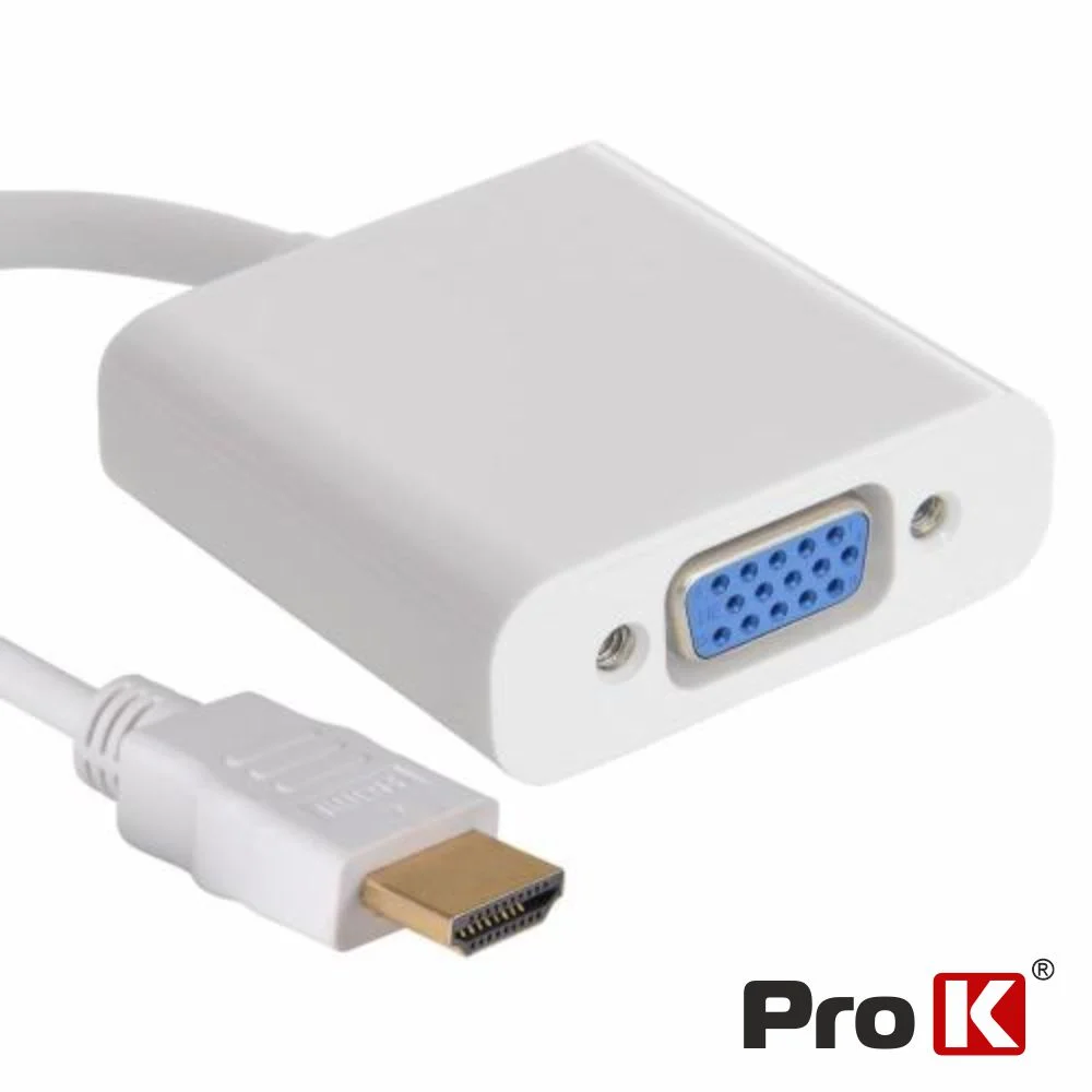 Adaptador Hdmi -> Vga Branco Prok