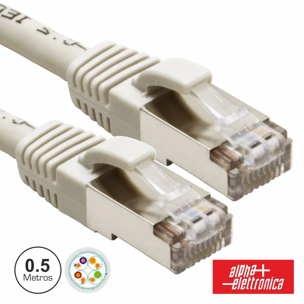 Cabo S/FTP CAT6 0.5m Cinzento
