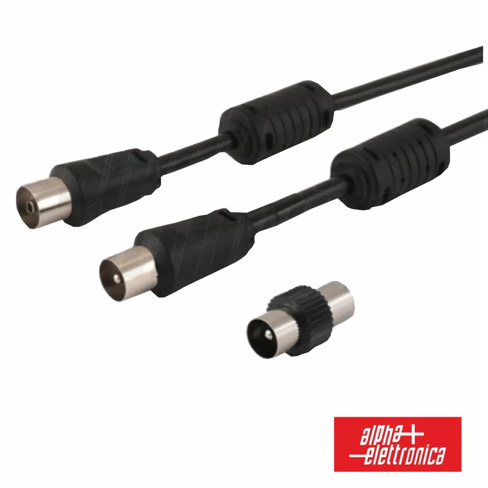 Cabo Coaxial Macho / Fêmea 2m Preto C/Filtro