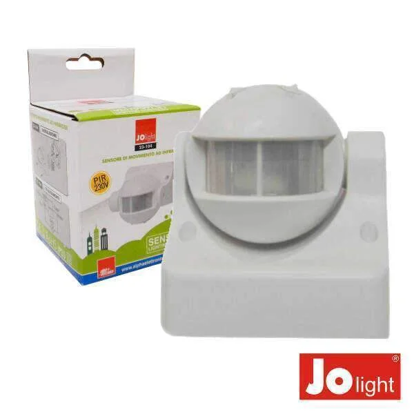 Detector De Movimentos Pir De Parede Branco Jolight