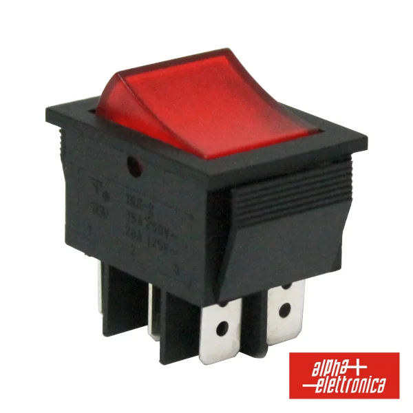 Comutador Miniatura 15a-250v Dpdt On-On