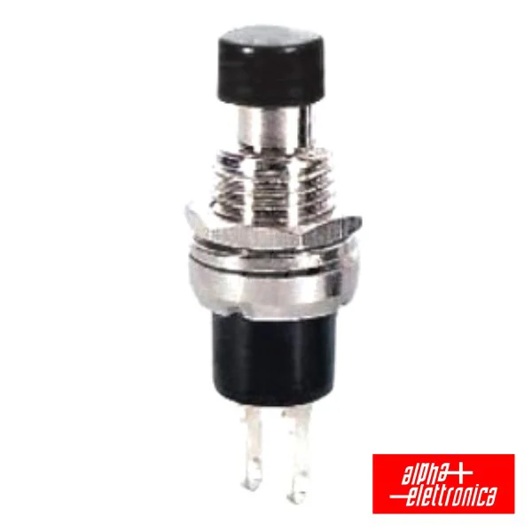 Interruptor Pressão Miniatura Redondo Norm Fechado Preto