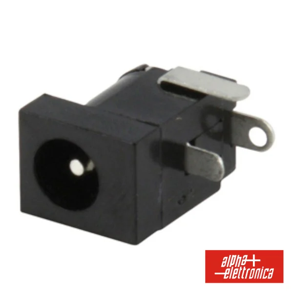Ficha Alimentação Dc Macho P/ Ci De Soldar 2.4mm
