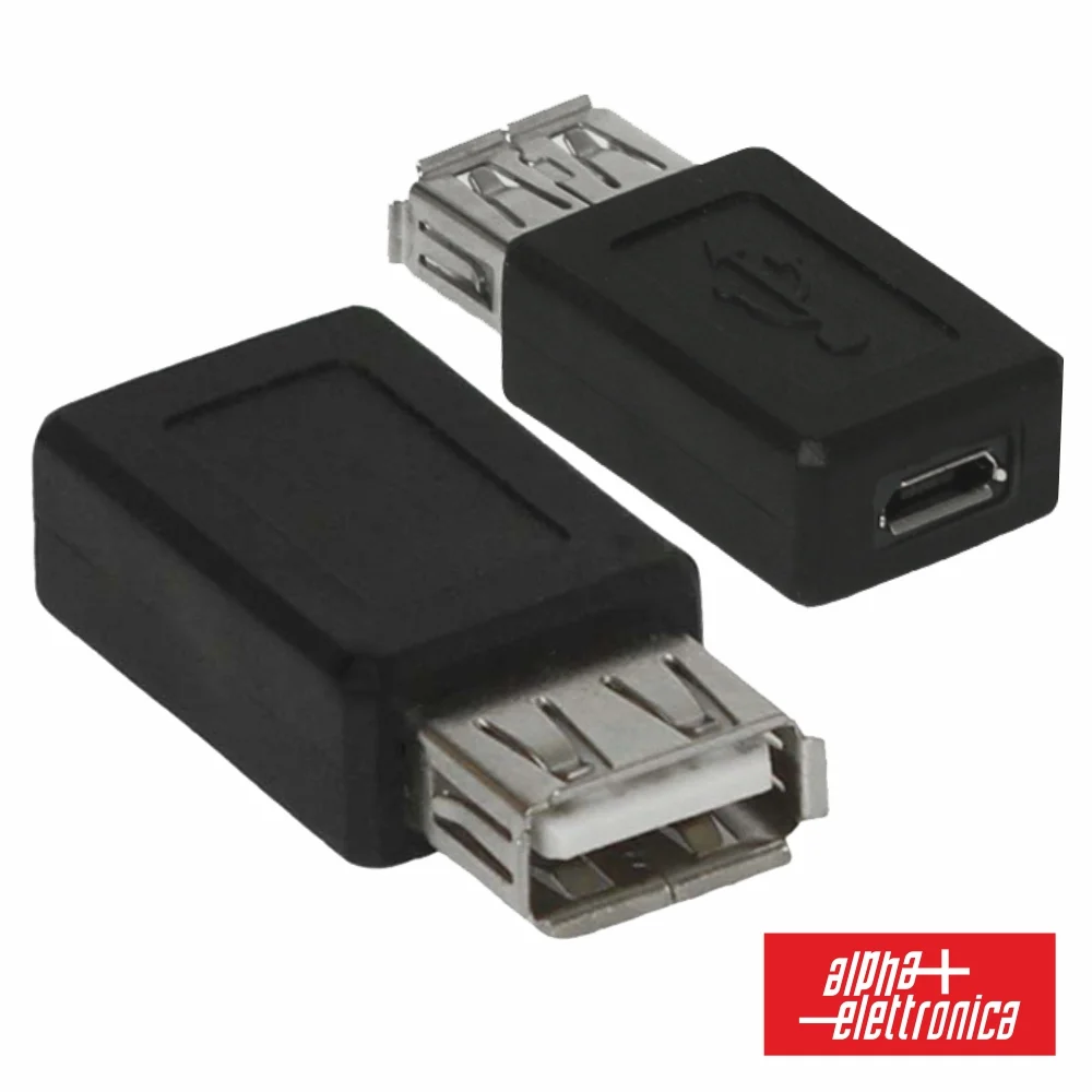 Ficha Adaptadora Usb-A Fêmea / Mini Usb Fêmea