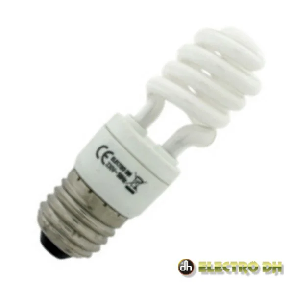Lâmpada E27 5w=25w 230v Eco Espiral 6400k Edh