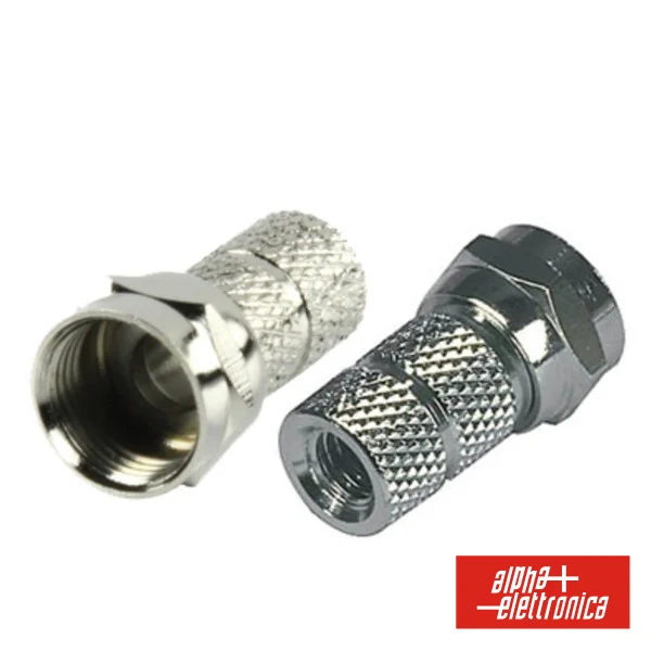Ficha F Fêmea Niquelada P/ Cabo 3.2mm Com 1 O-Ring