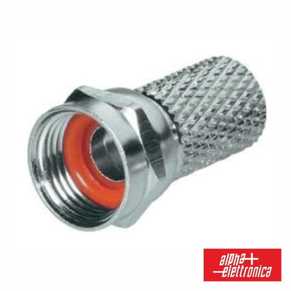 Ficha F Fêmea Niquelada P/ Cabo 4.6mm Com 1 O-Ring