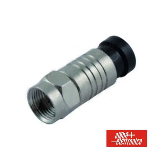 Ficha F Macho Compressão P/ Cabo 6.8mm