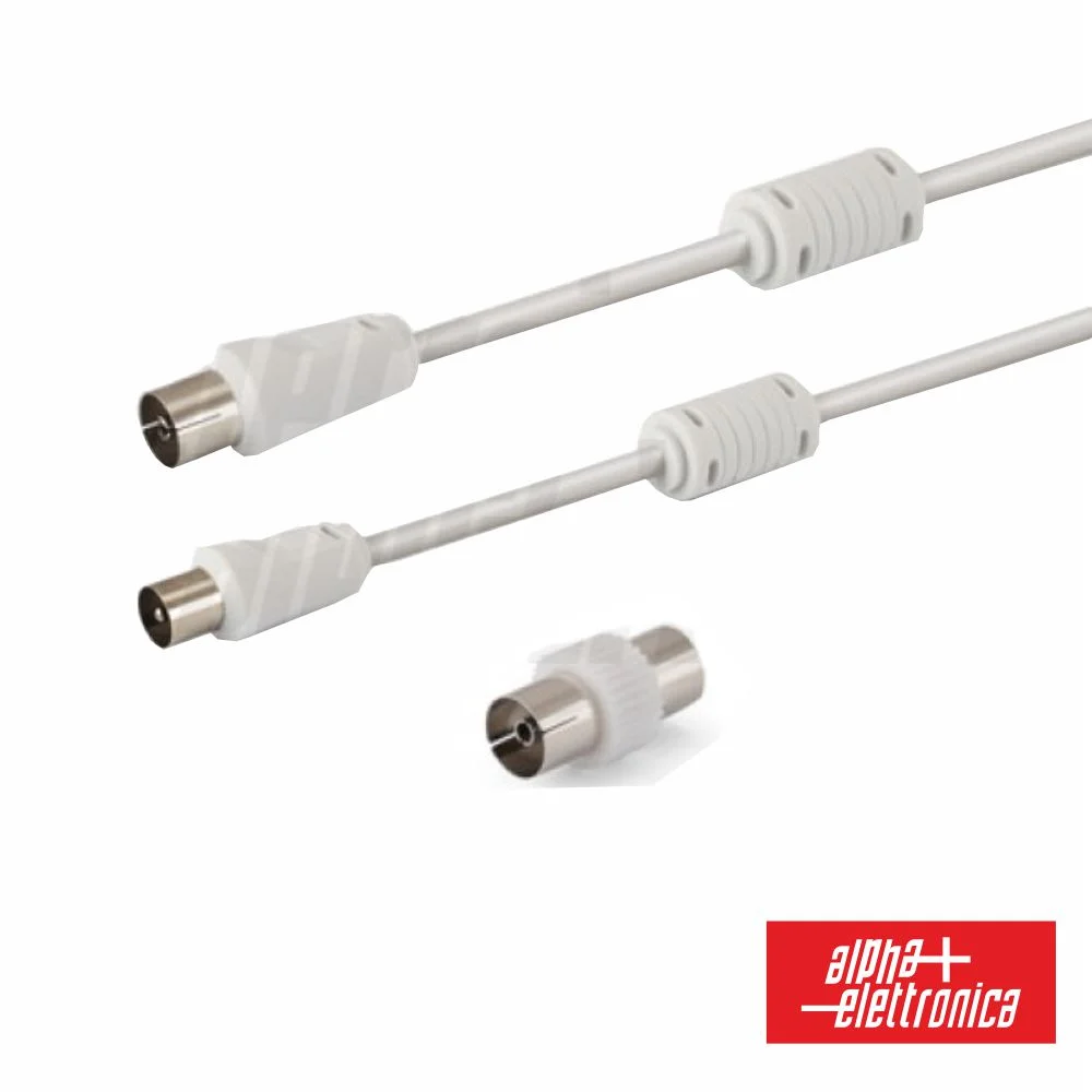 Cabo Coaxial Macho/Fêmea Branco 2m C/ Filtro