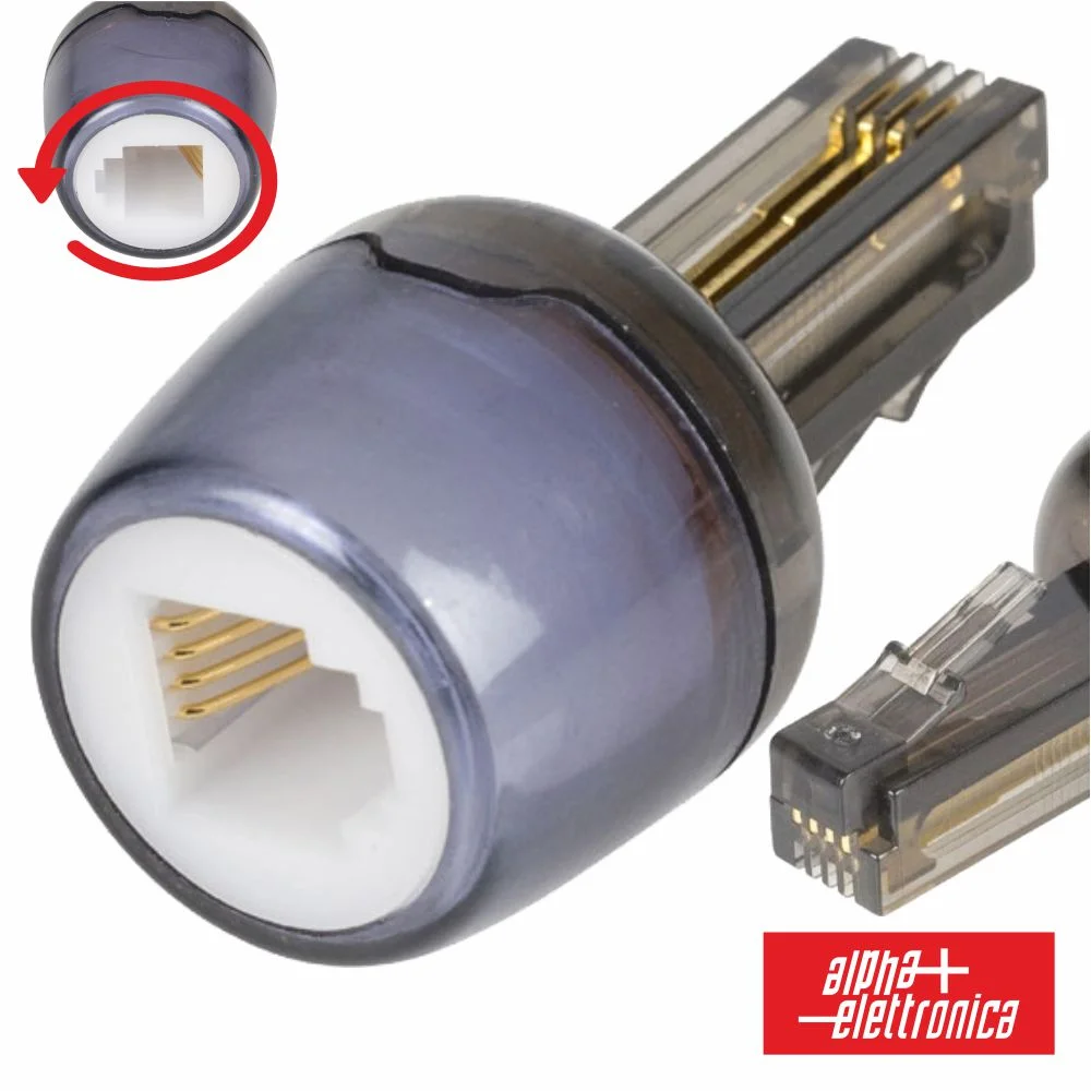 Adaptador De Telefone 4p4c Rotativo
