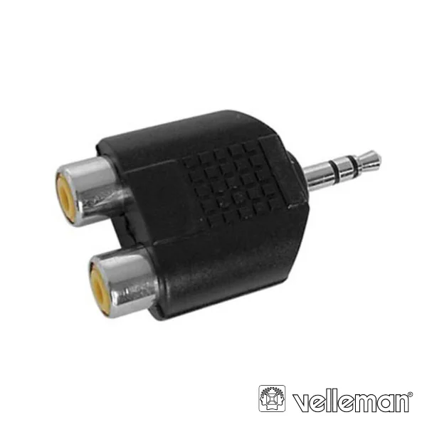 Ficha Adaptadora Jack 3.5mm Macho St / 2 Rca Fêmea