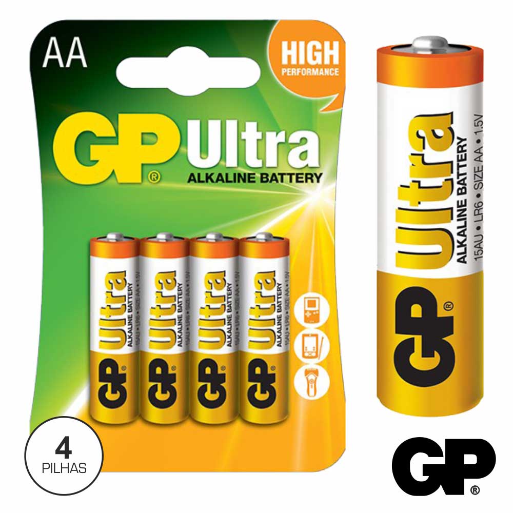 Pilha Ultra Alcalina Lr6/Aa 1.5v 4x Blister 