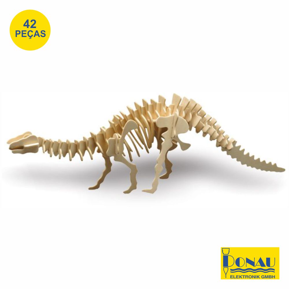 Brontossauro Painéis De Contraplacado C/ 42 Peças 