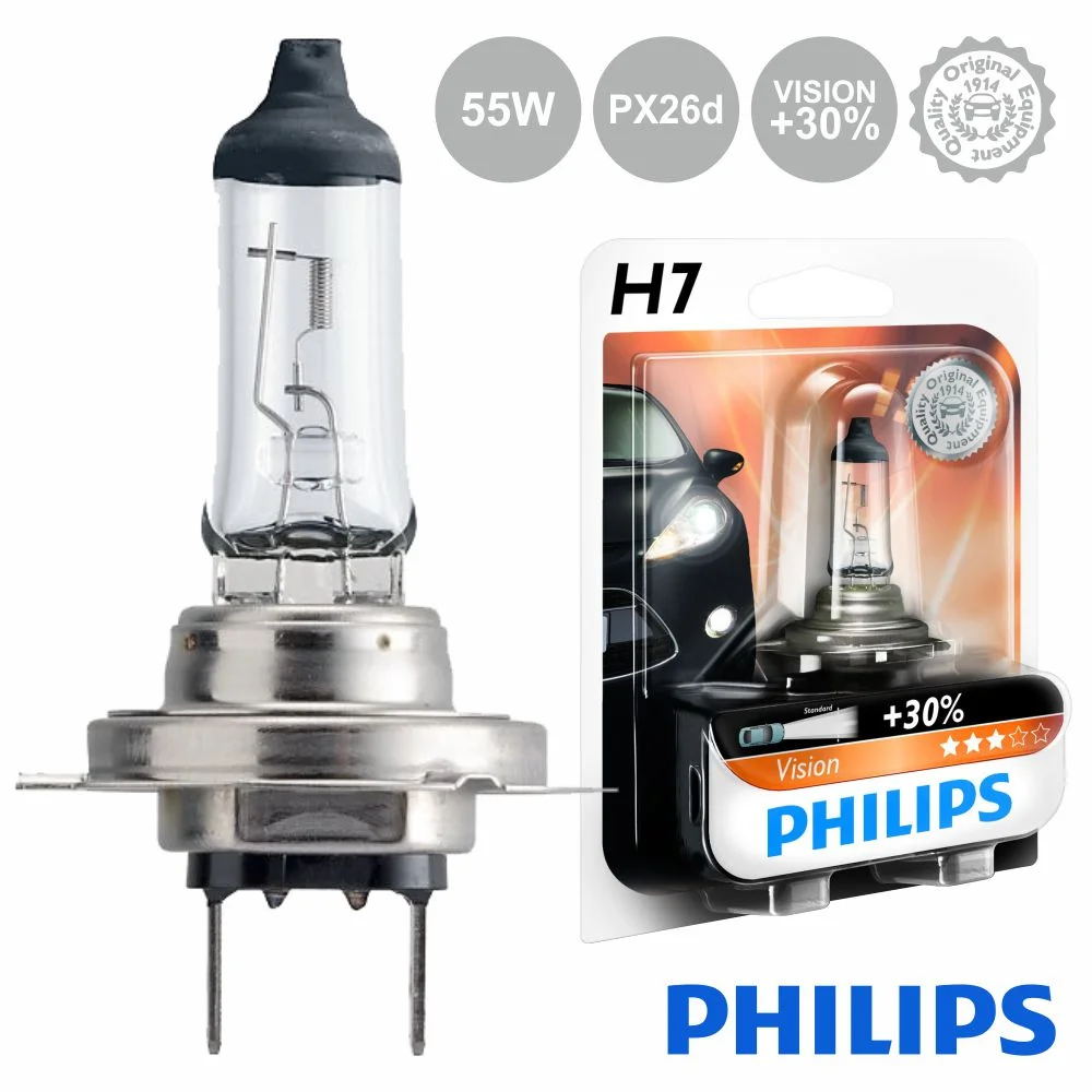 Lâmpada H7 Px26d 12v 55w P/Automovel Vision+30 Philips