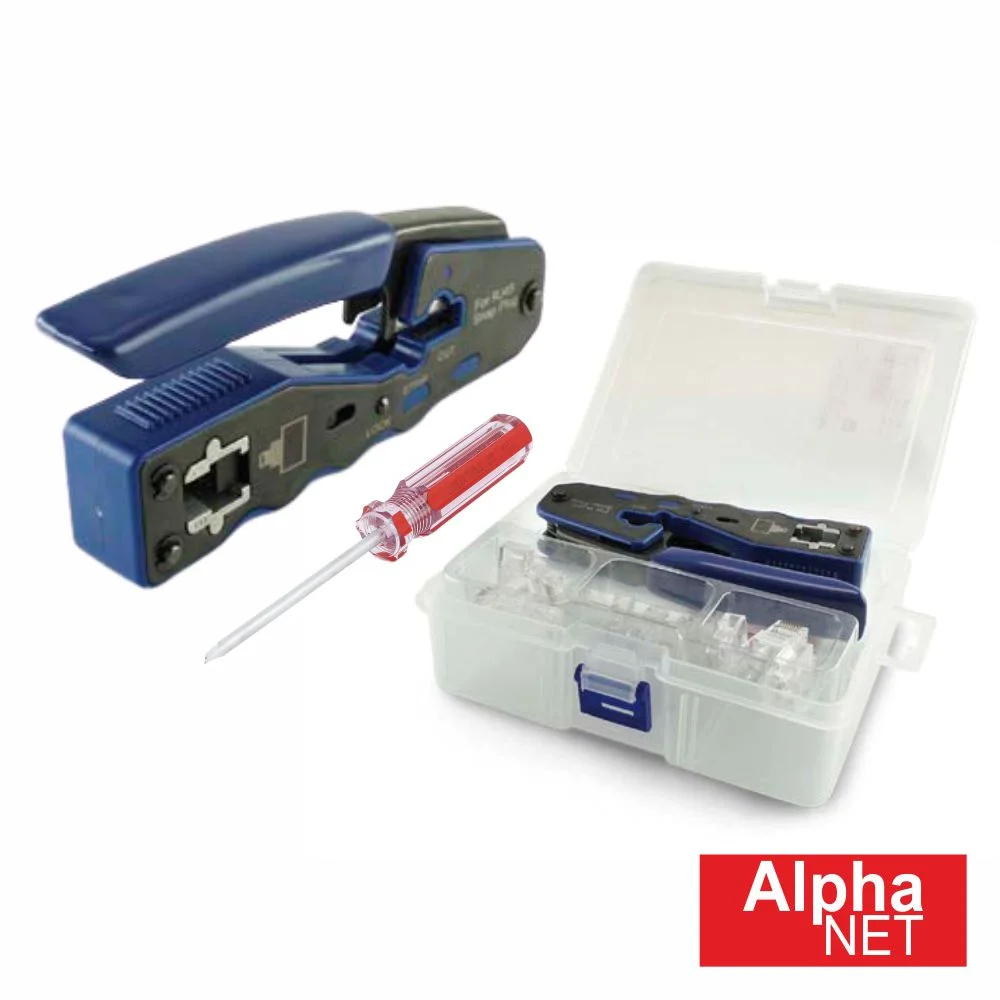 Kit Alicate De Cravar 8p8c/RJ45 Passante ALPHANET