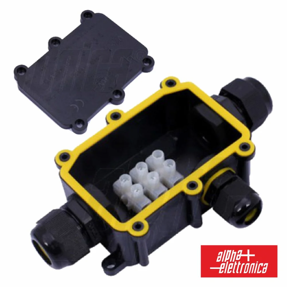 Caixa Junção 3 Vias C/ 3 Condutores 24a 450v Ip68