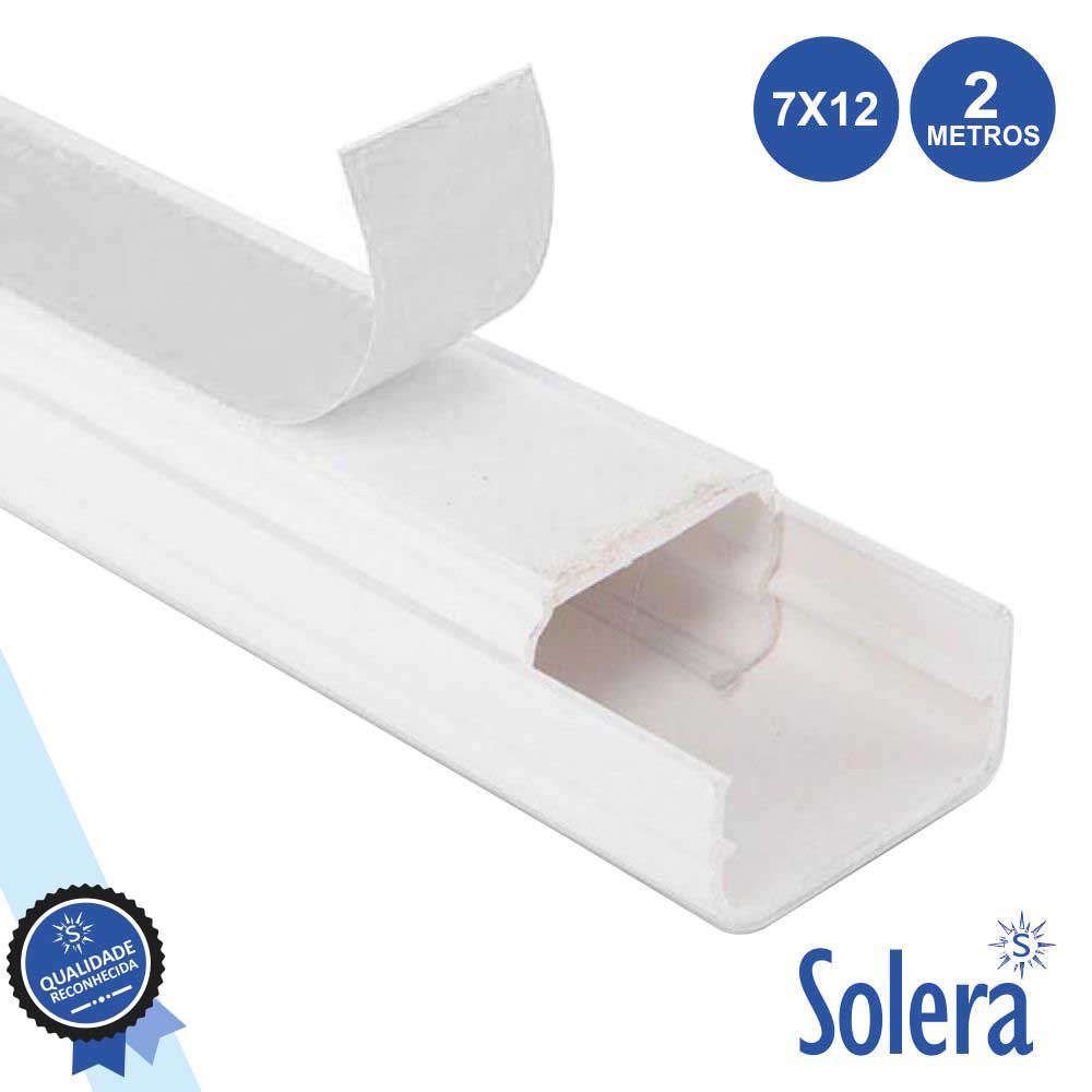 Calha Técnica Pvc C/ Adesivo 7x12mm 52mm² 2m 