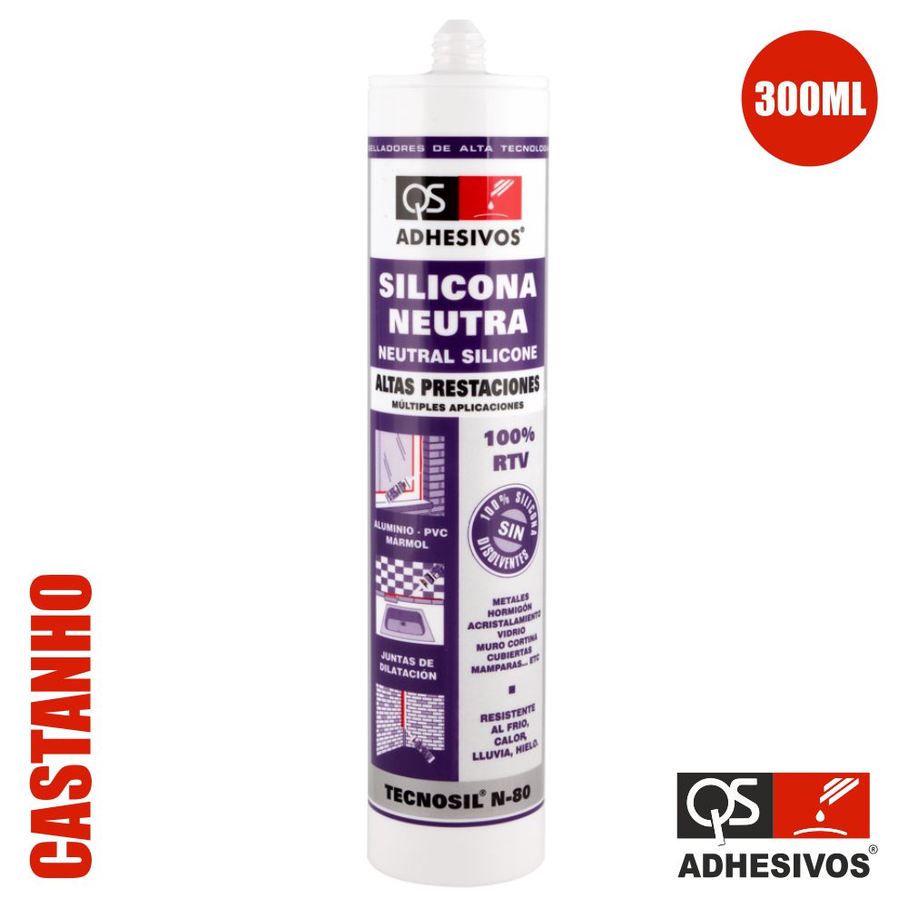 Silicone Neutro Alto Desempenho Castanho 300ml Qs