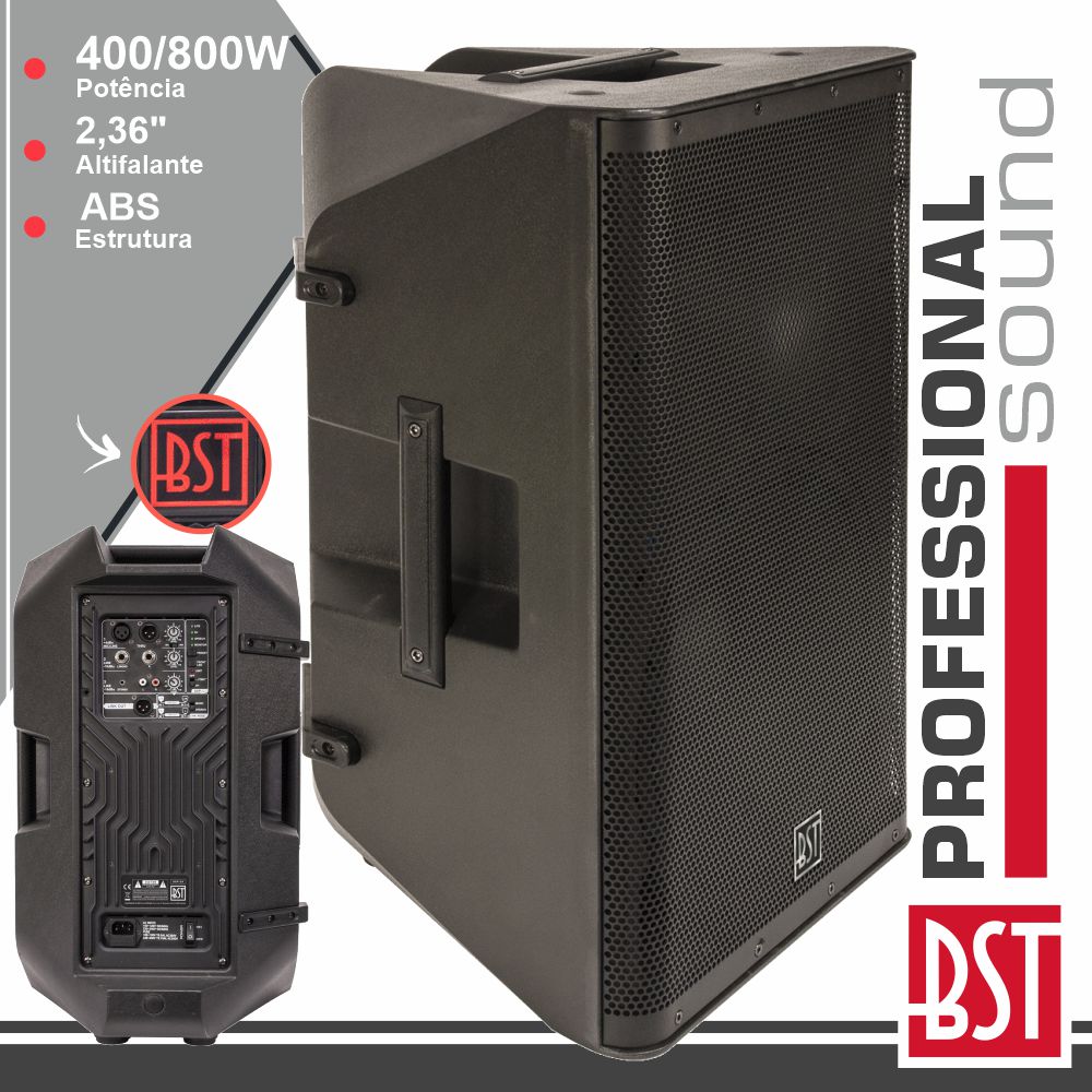 Coluna Bi-Amplificada Profissional 12 400-800w 