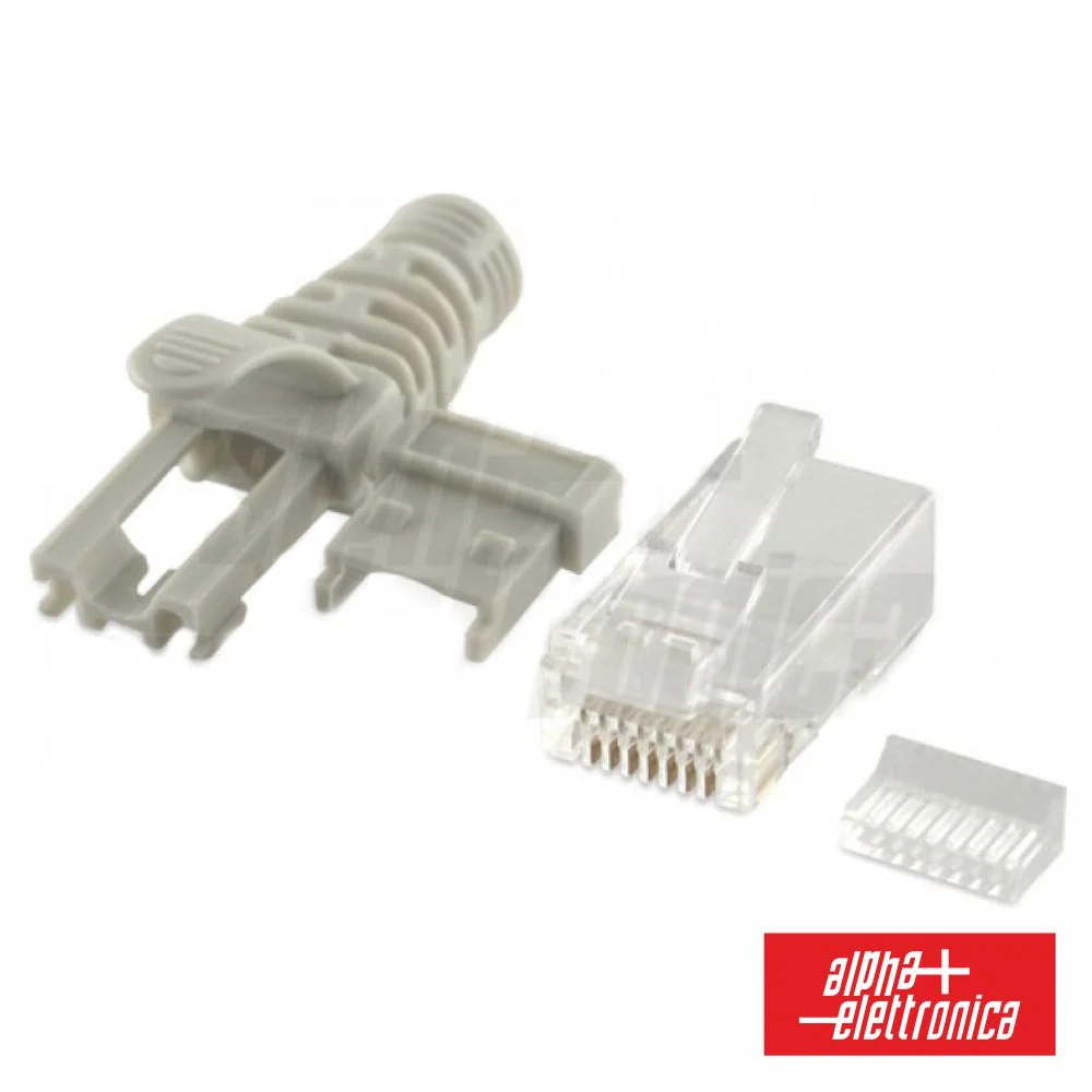 Ficha Rj45 Modelar 8p8c Cat6a C/ Capa