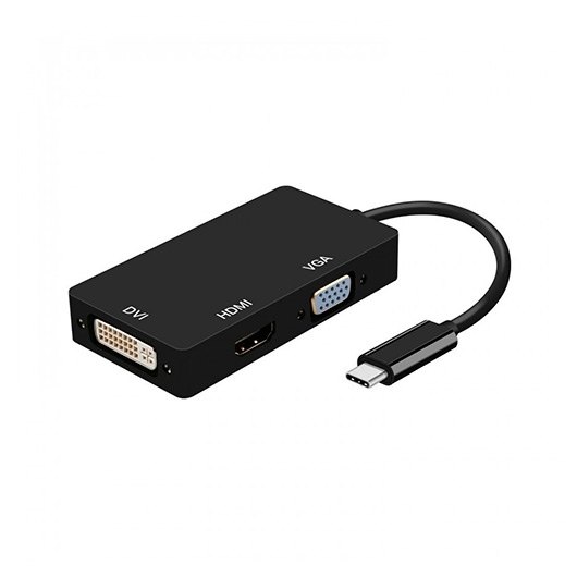 Hub USB C 3.1 15CM (DVI, HDMI, VGA) - 