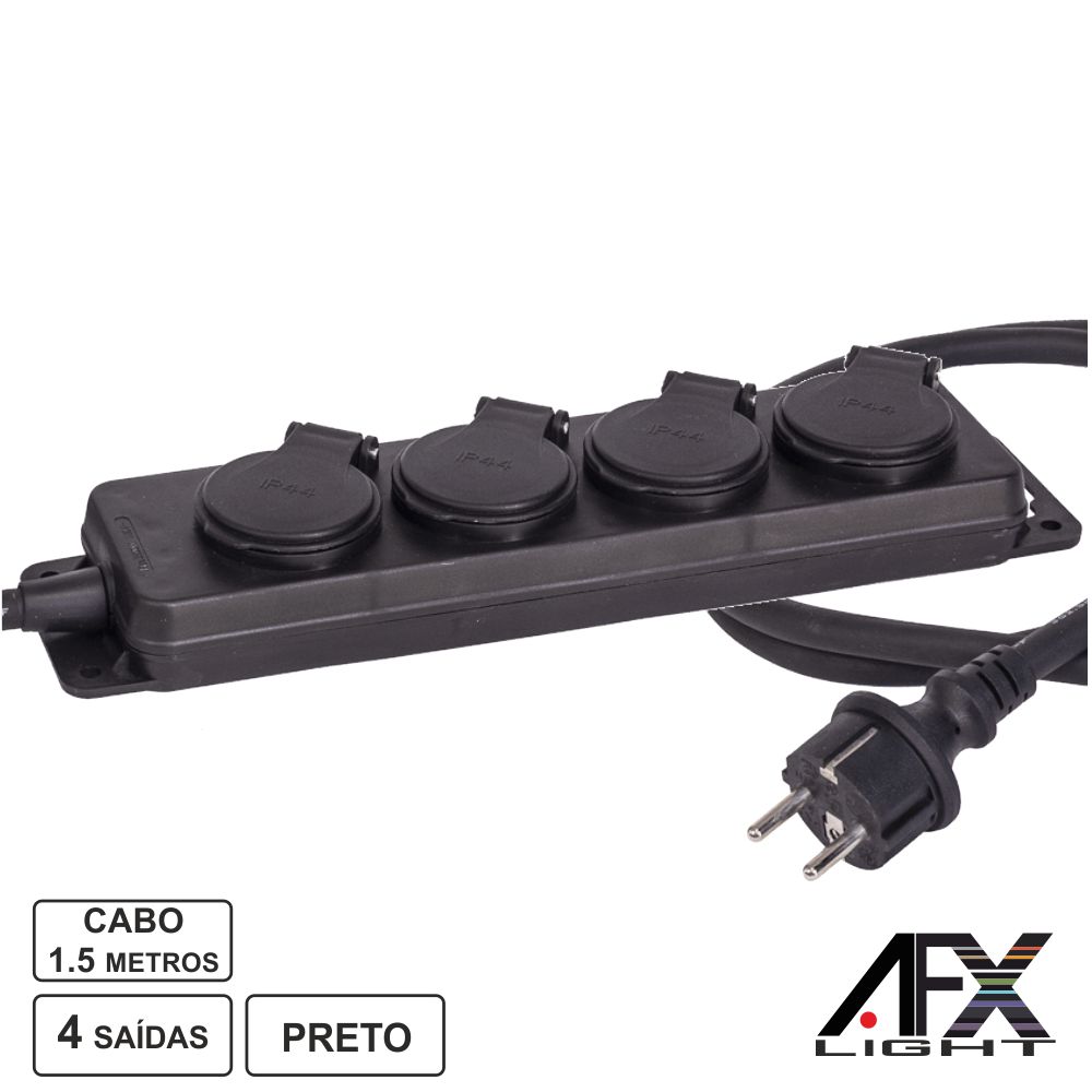 Tomada Elétrica 4 Saídas 1,5m Ip44 light
