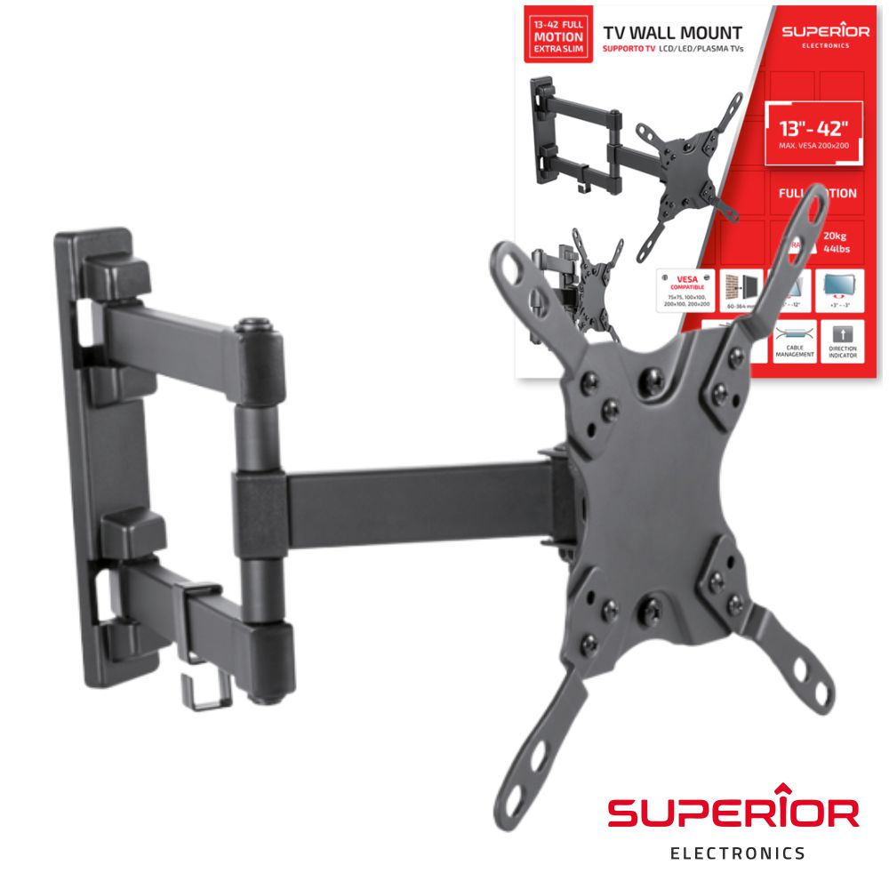Suporte LCD/LED 13/42 C/ 2 Braços Slim VESA 200/200 20kg