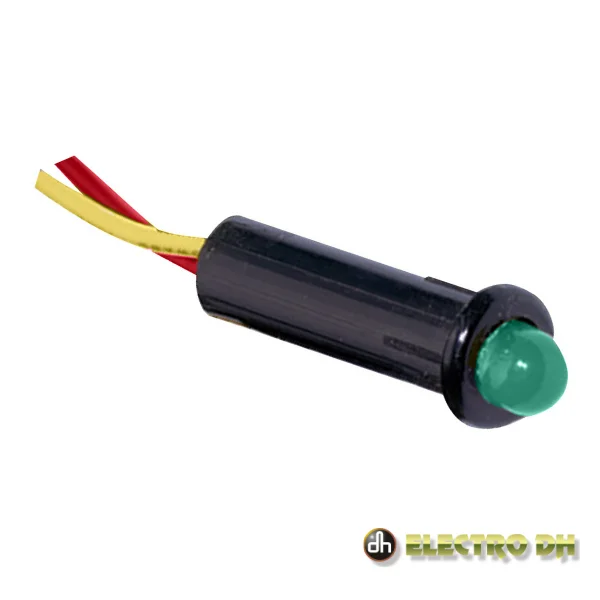 Led Piloto Alto Brilho Verde 5mm 220v Edh