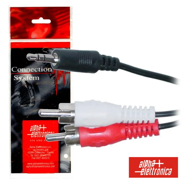 Cabo Jack 3.5mm Macho St / 2-Rca Macho 3m Polybag