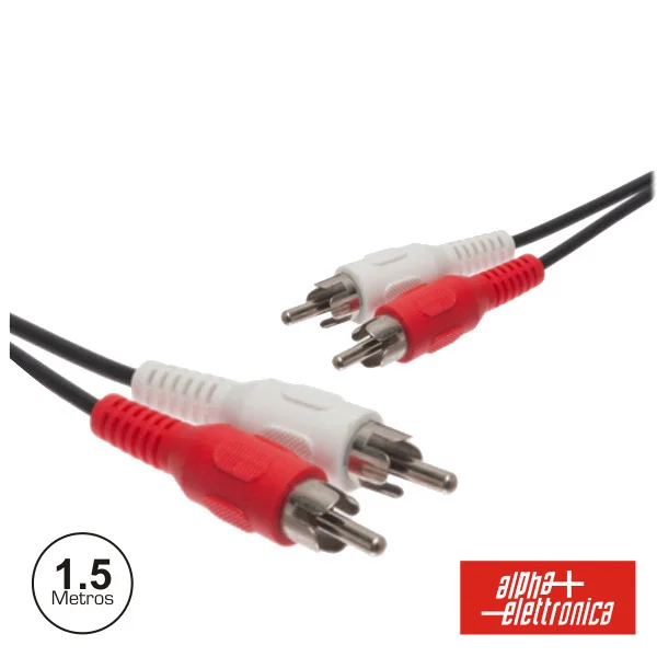 Cabo 2 Rca Macho / 2 Rca Macho 1.5m Pvc