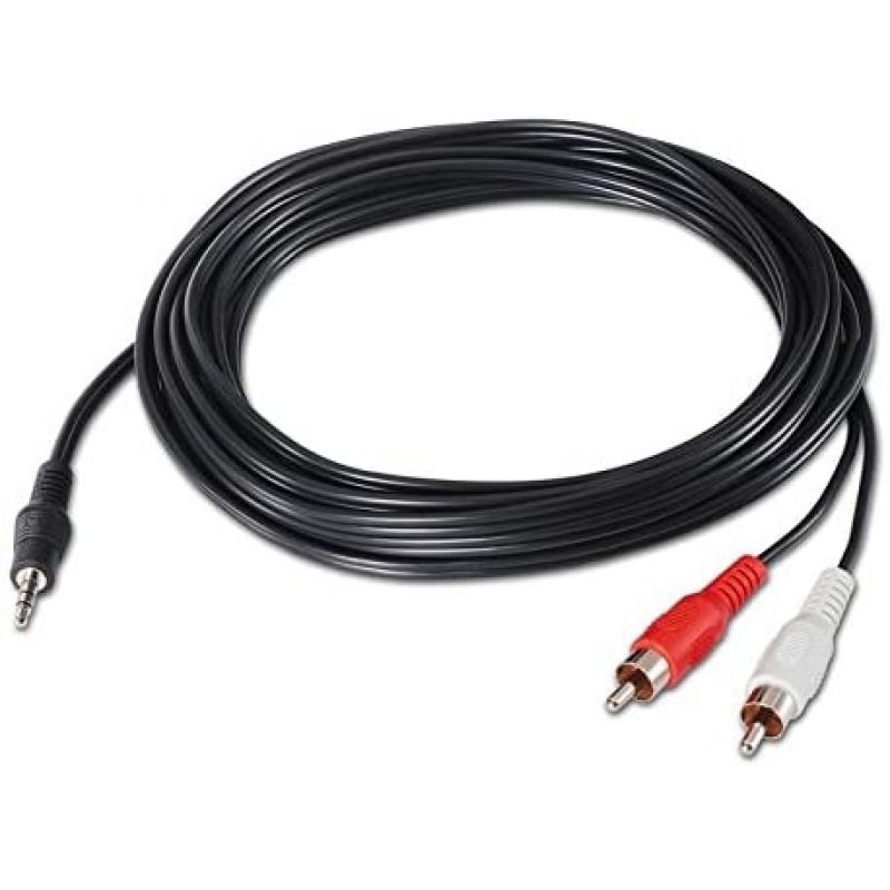 Cabo Jack 3,5mm Macho - 2x RCA Macho (10 mts) - 