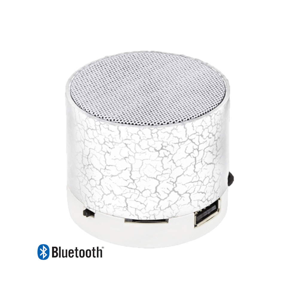 Coluna Bluetooth Portátil 3W SD/FM/LED Branco