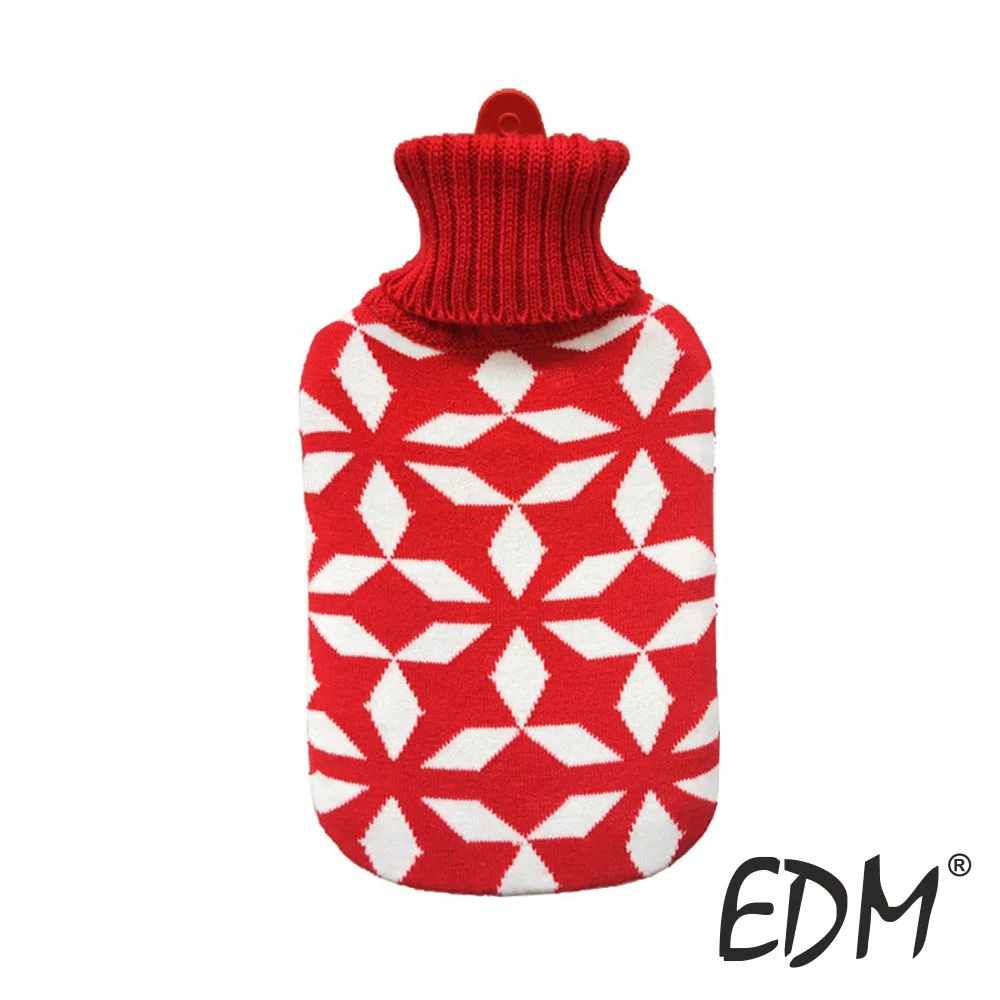 Botija De Água Quente C/ Padrão Vermelho 2L EDM