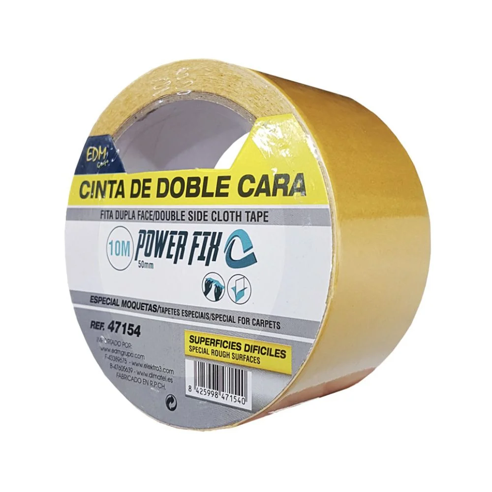 Fita Adesiva Dupla Face Textil 50mm 10m