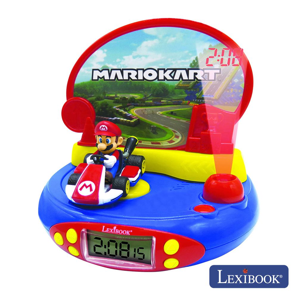 Relógio Despertador Projeção E Efeitos Super Mario 
