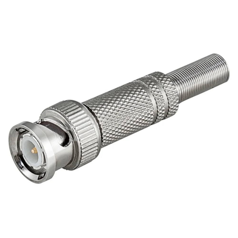 Ficha BNC Macho C/ Proteção Prateada RG59