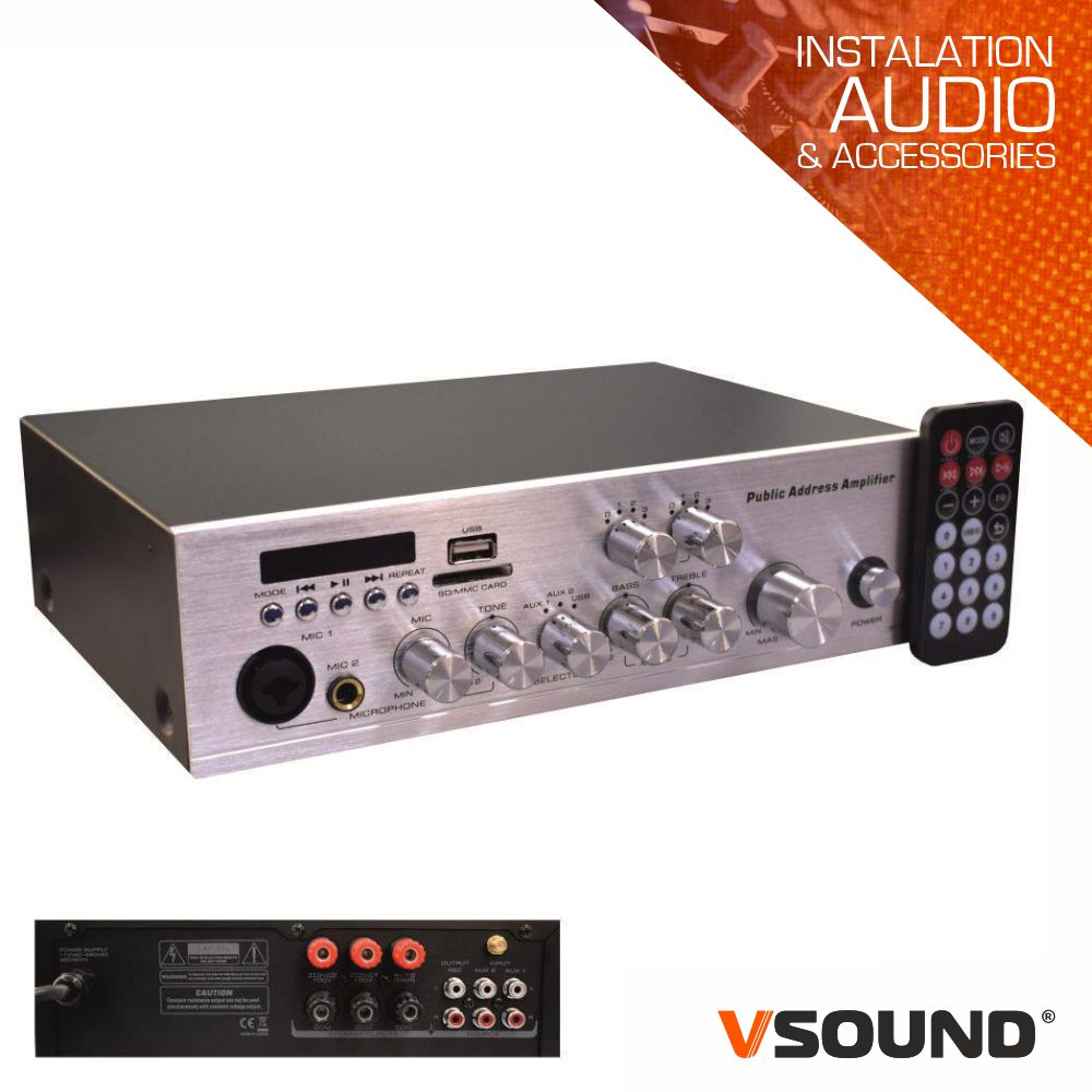 Amplificador 12/220V 60W MP3/USB/SD/FM 