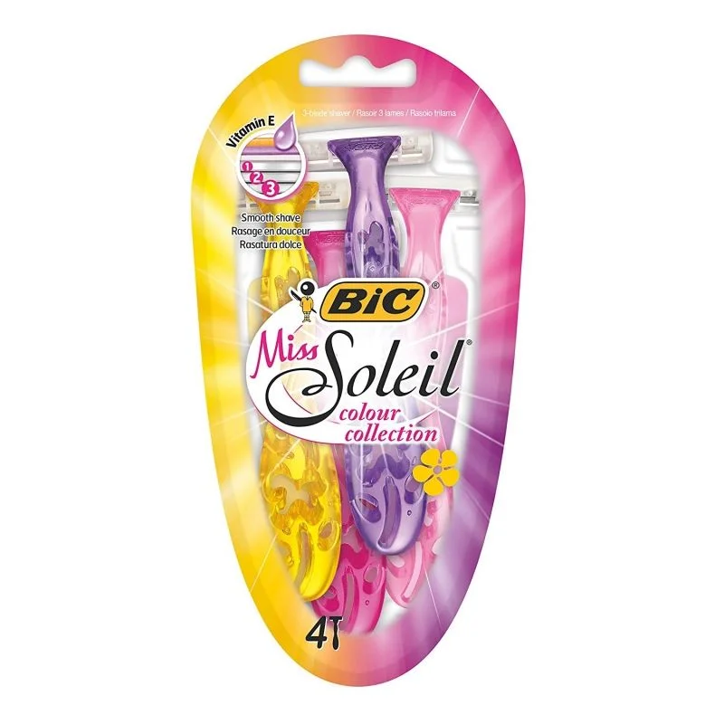 Lâminas Descartáveis De Depilação Bic Miss Soleil Pack De 4