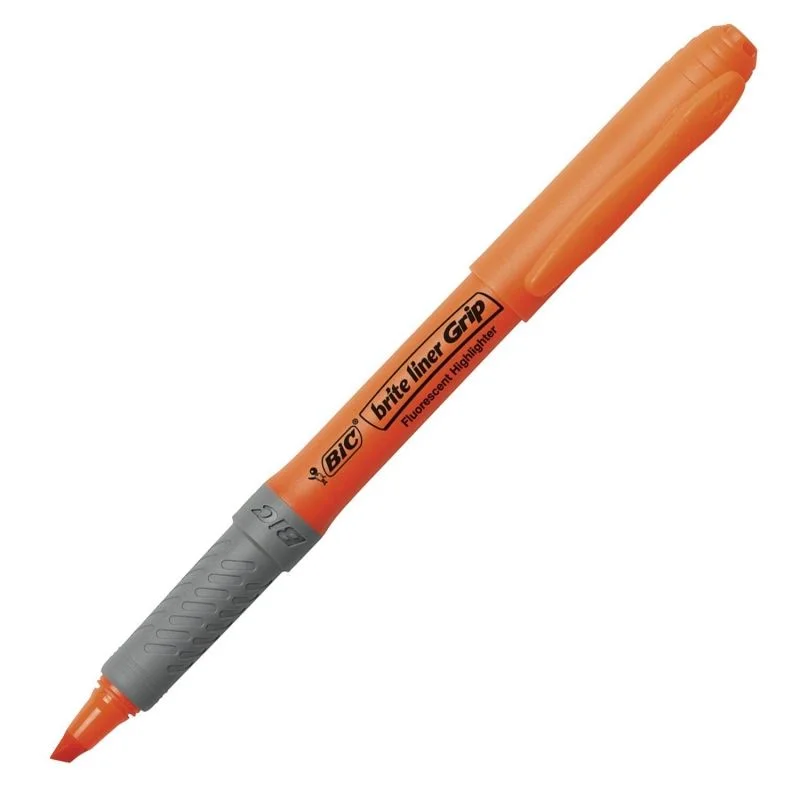 Marcador Fluorescente Bic Brite Liner Grip Laranja