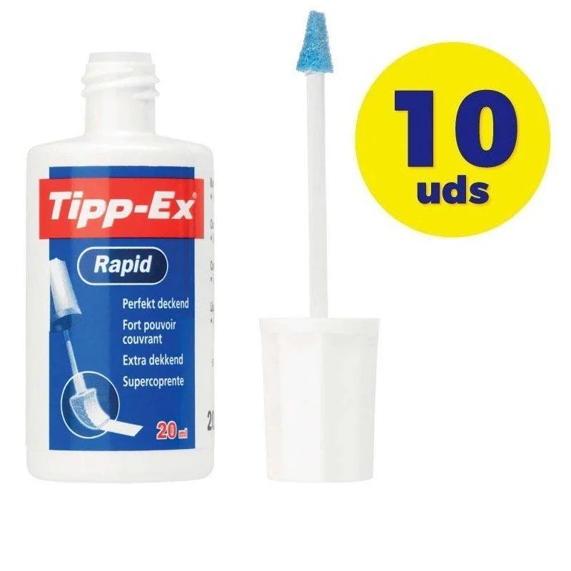 Corrector Líquido Bic Tipp-Ex Rapid 20ml 10 Unidades
